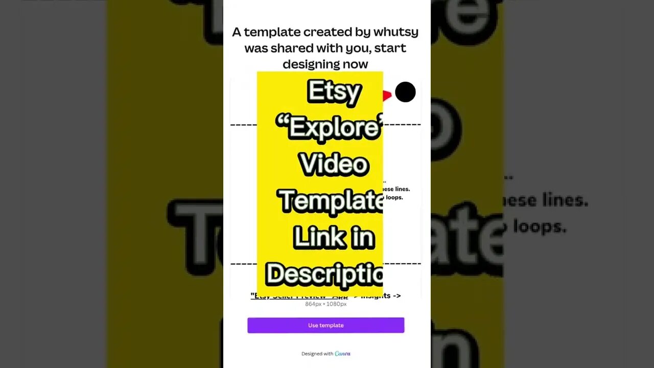 Etsy Shop Explore Video Template #shorts for the Etsy Seller Preview App