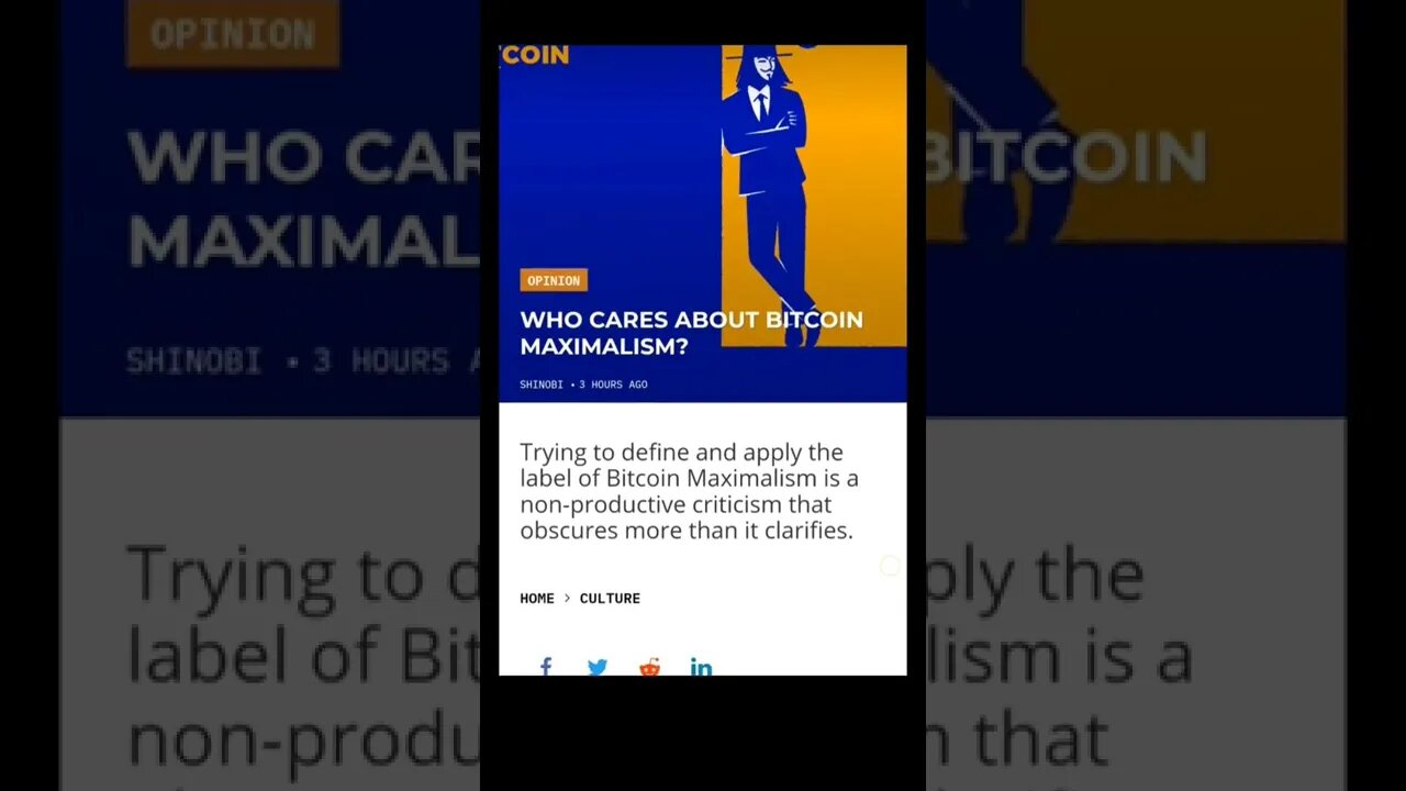 WHO CARES ABOUT BITCOIN MAXIMALISM? #bitcoin #crypto #cryptocurrency #cryptomash