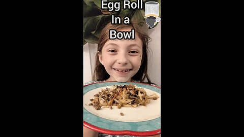 Egg roll in a bowl (on a plate)