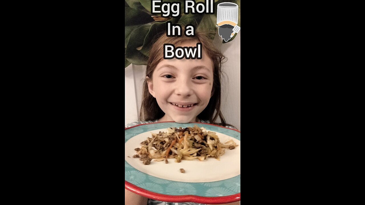 Egg roll in a bowl (on a plate)