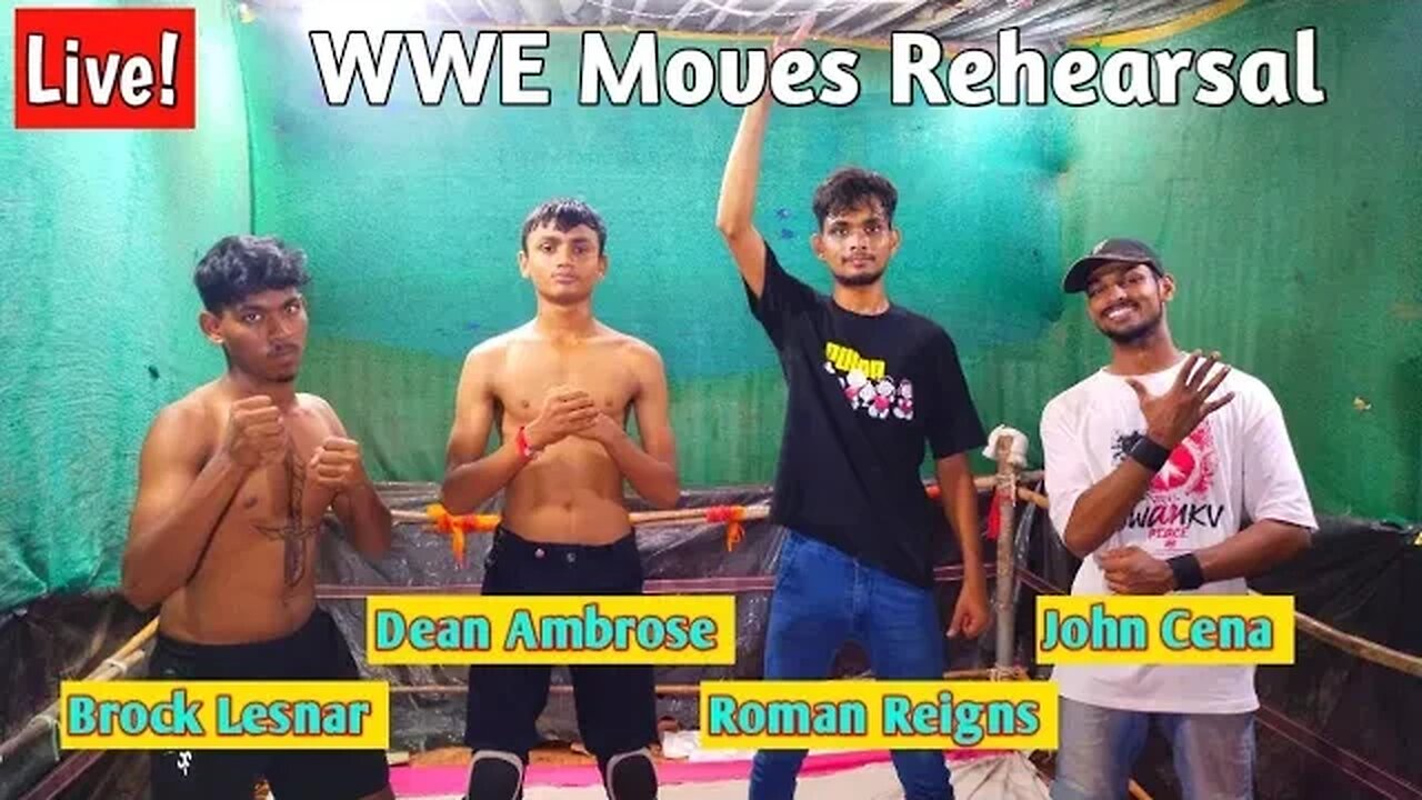 WWE Best Moves Rehearsal 💪 | Roman Reigns Vs John Cena Vs Brock Lesnar Vs Dean Ambrose Full Match 🔥