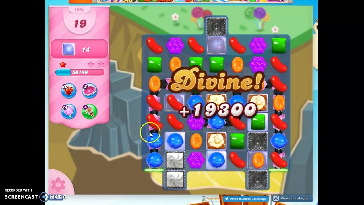 Candy Crush Level 1048 Audio Talkthrough, 2 Stars 0 Boosters