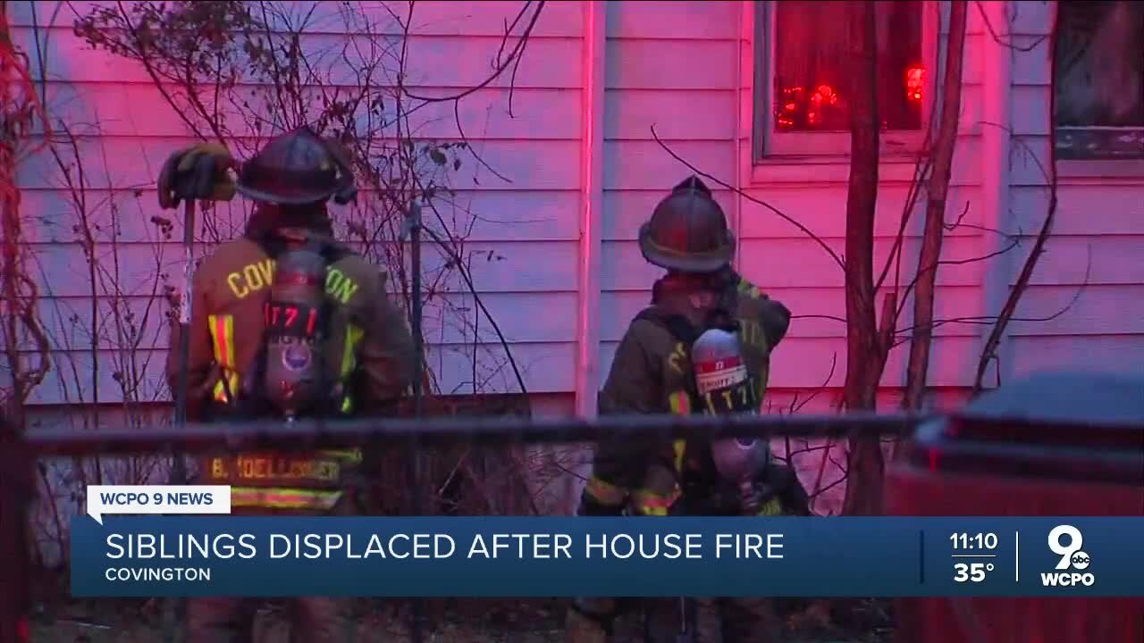 Elderly siblings displaced after Covington house fire