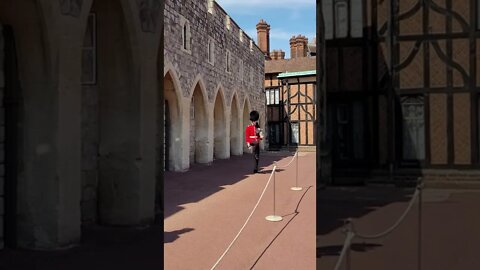 the Queen's Guard stands guard #windsorcastle