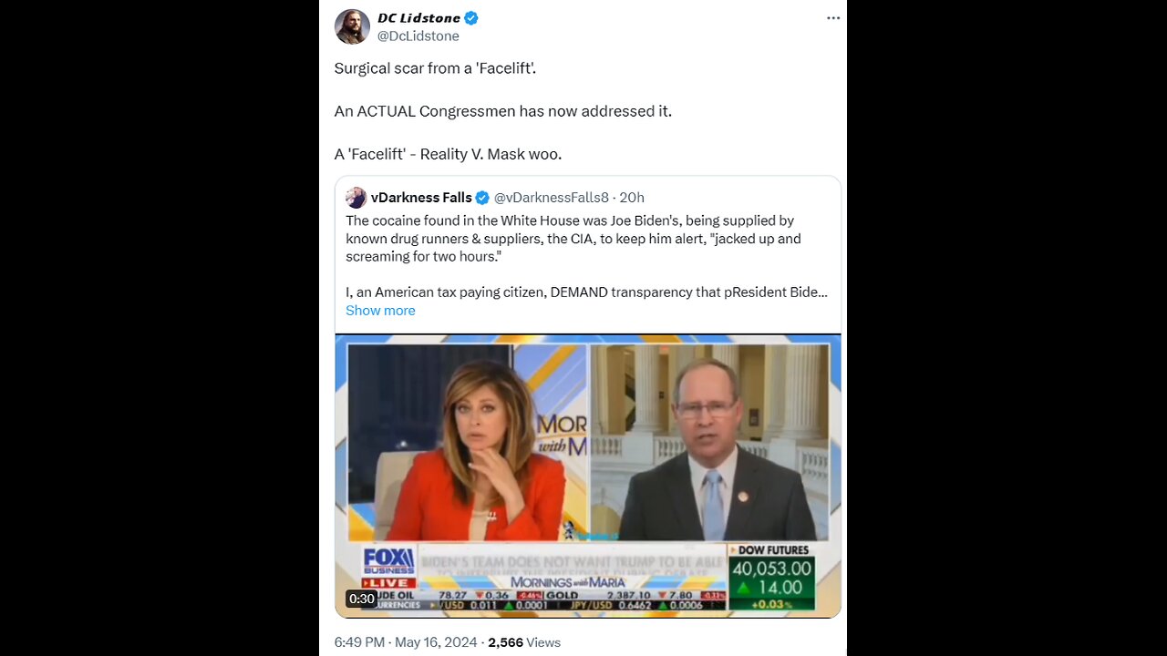 The cocaine found in the White House was Joe Biden's, being supplied by known