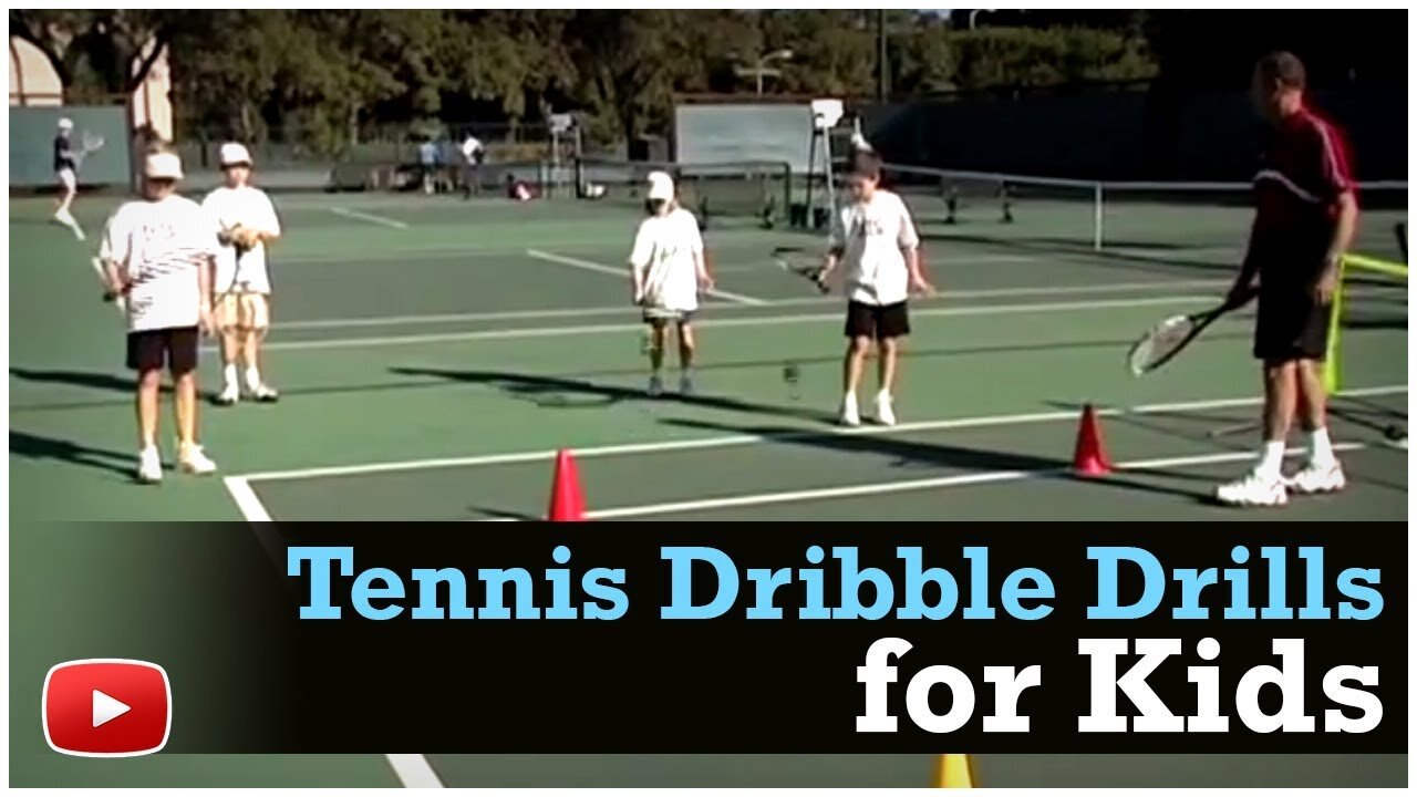 Teaching Kids How to Play Tennis - Dribble Drills - Coach Dick Gould (17 NCAA Championships)