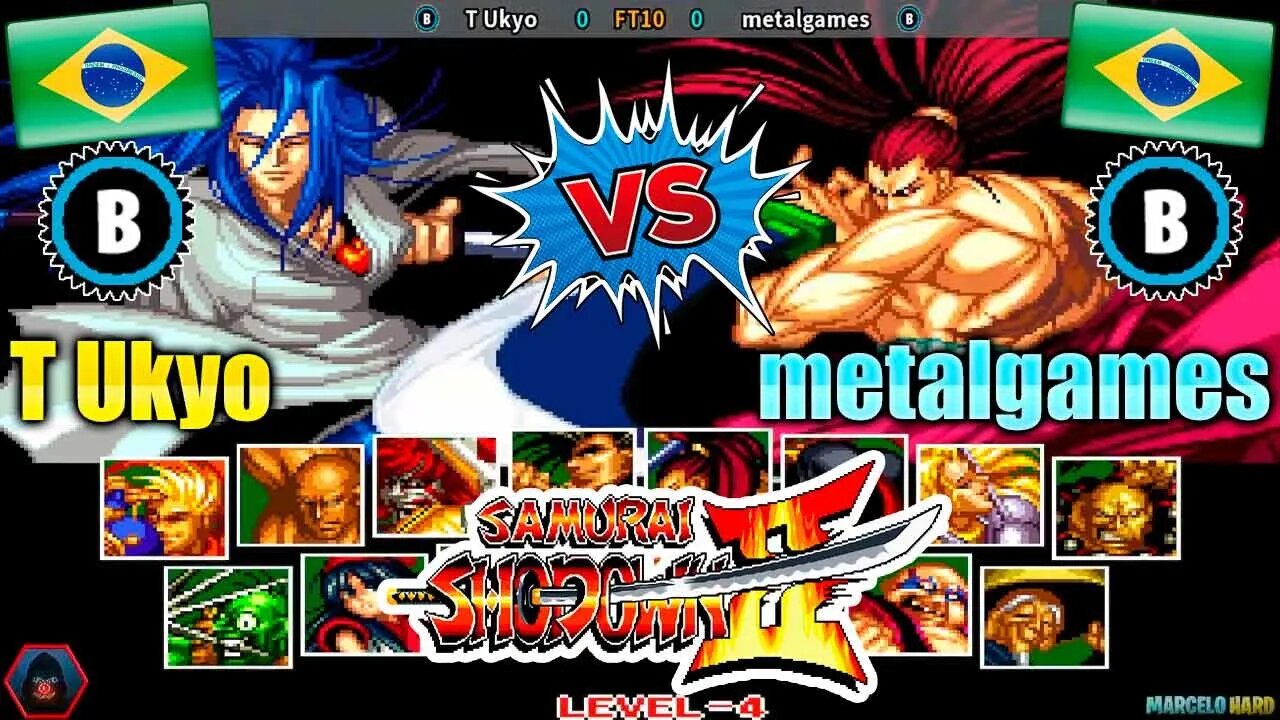 Samurai Shodown II (T Ukyo Vs. metalgames) [Brazil Vs. Brazil]