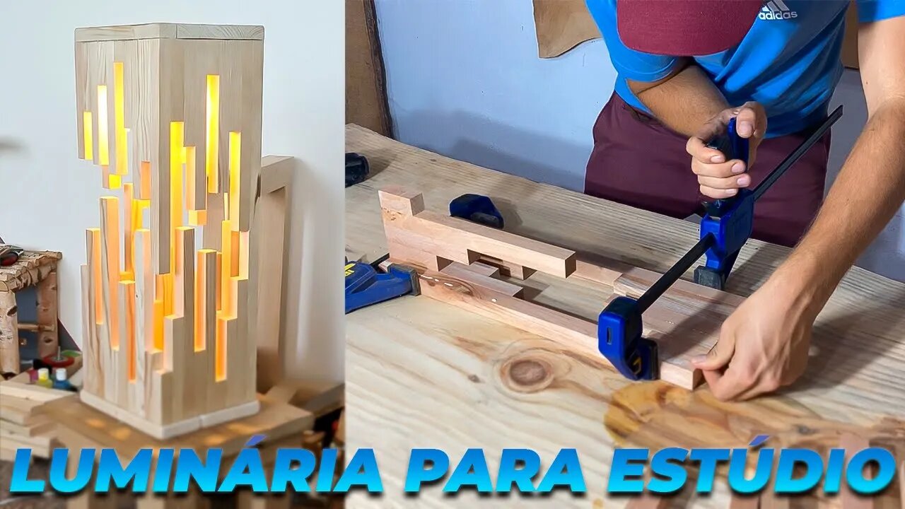 Como Fazer Uma Luminária Incrível Para sua Casa! Woodworking