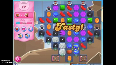 Candy Crush Level 2255 Audio Talkthrough, 2 Stars 0 Boosters