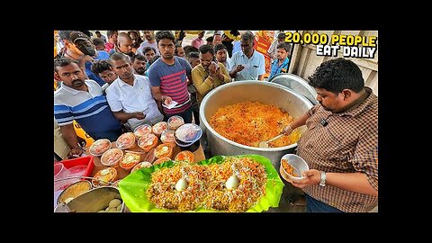 150/- Rs Only 😍 GUNDU Bhai HYDERABADI Dum Biryani Indian Street Food 🤤 Daily 500 Kg Chicken Biryani