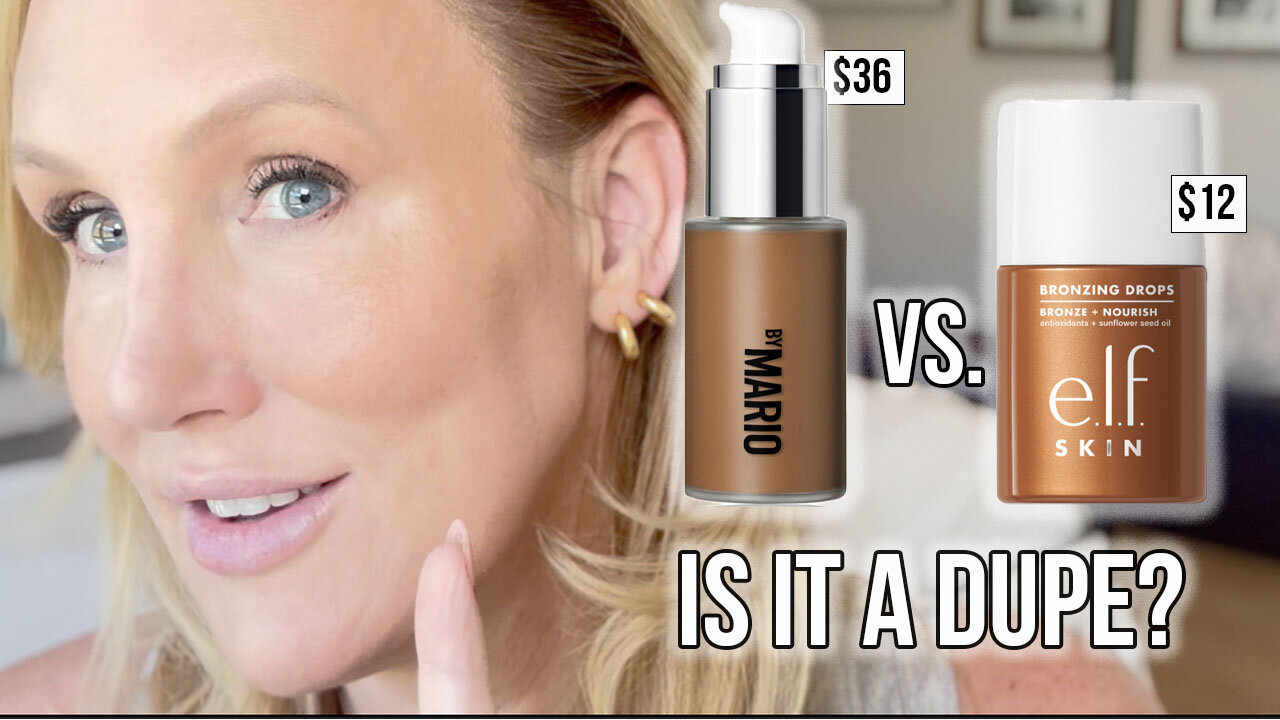 IS IT A DUPE? Makeup By Mario Softsculpt Bronzing Serum vs. Elf Bronzing Drops