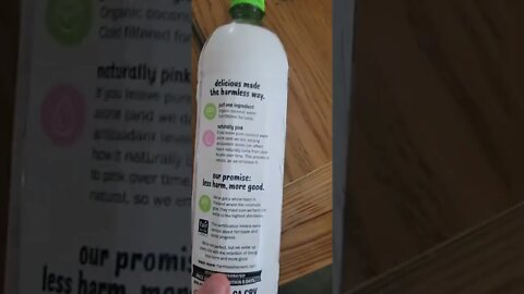 Harmless Harvest Coconut Water, you know its good when it's Pink