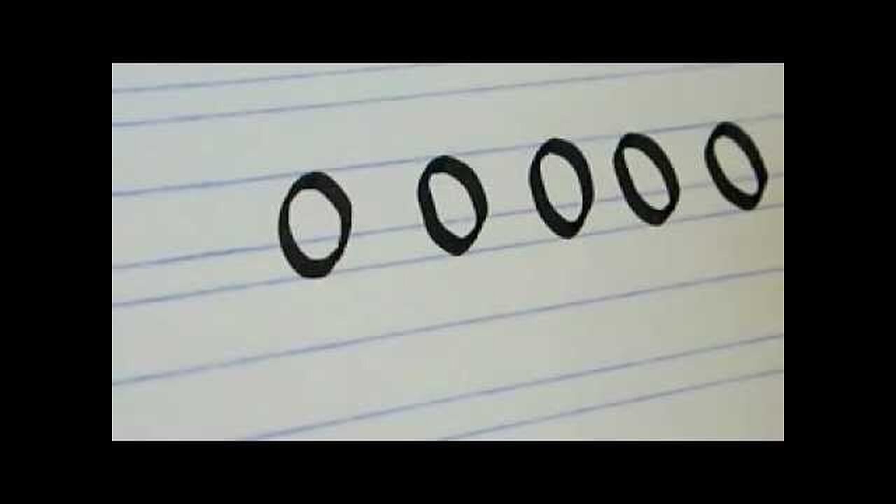 Calligraphy Lesson How To Make The Oval Shape part 4