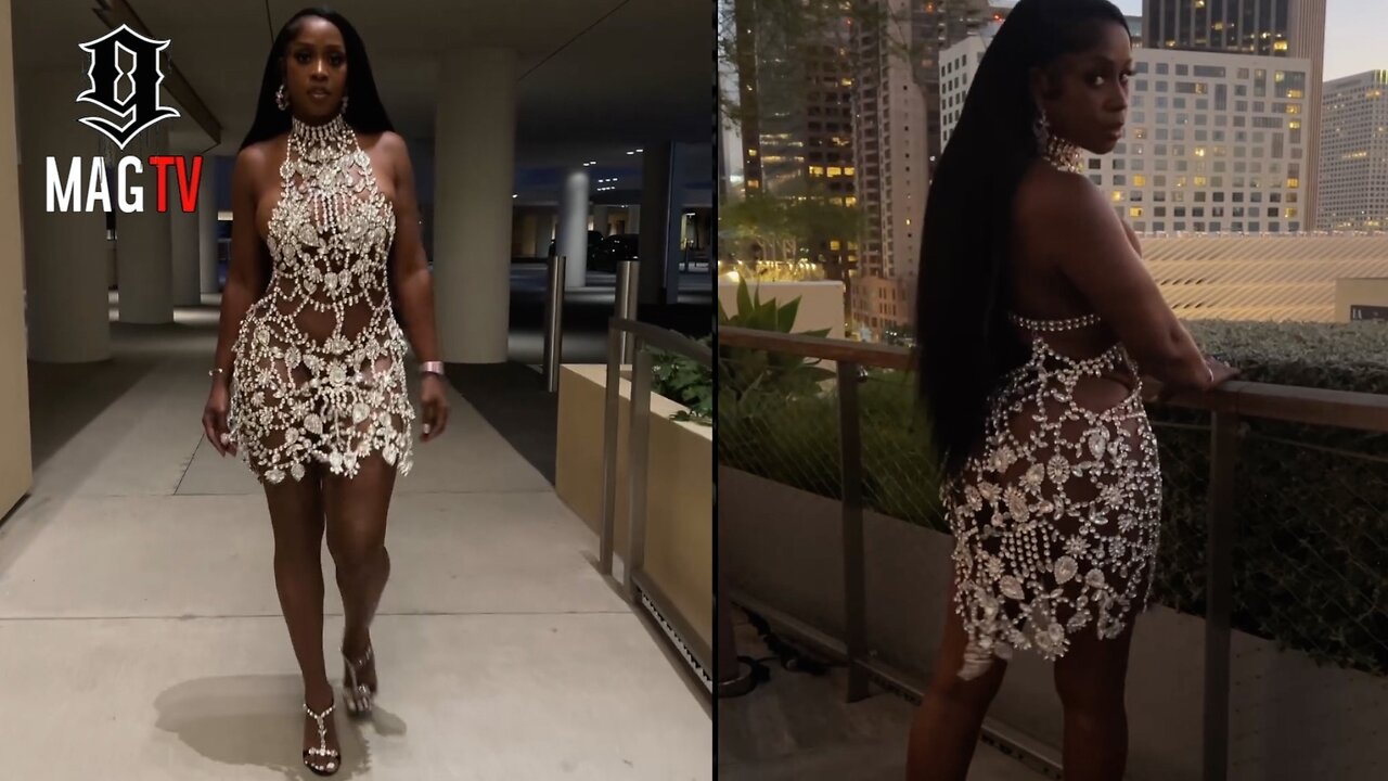 Remy Ma Is Outta Control Showing Off The Details In Her Diamond Dress! 💎