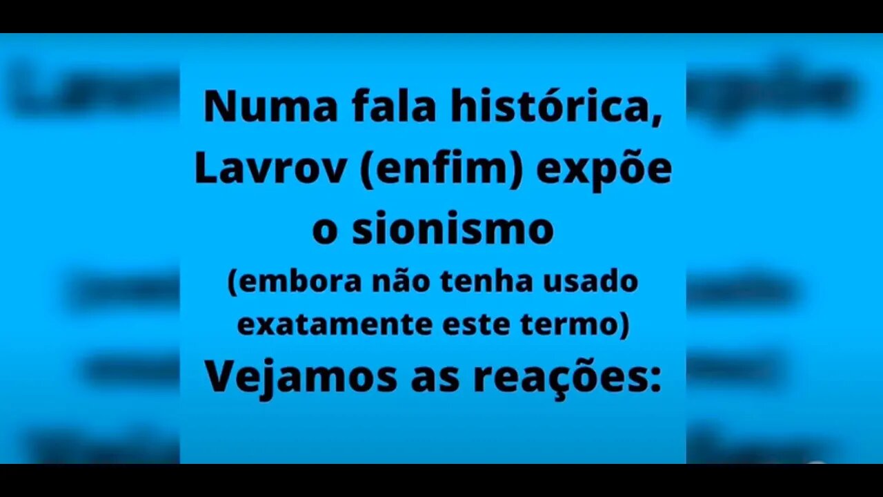 Sionismo: Lavrov denuncia, mas Putin pede desculpas... porquê?