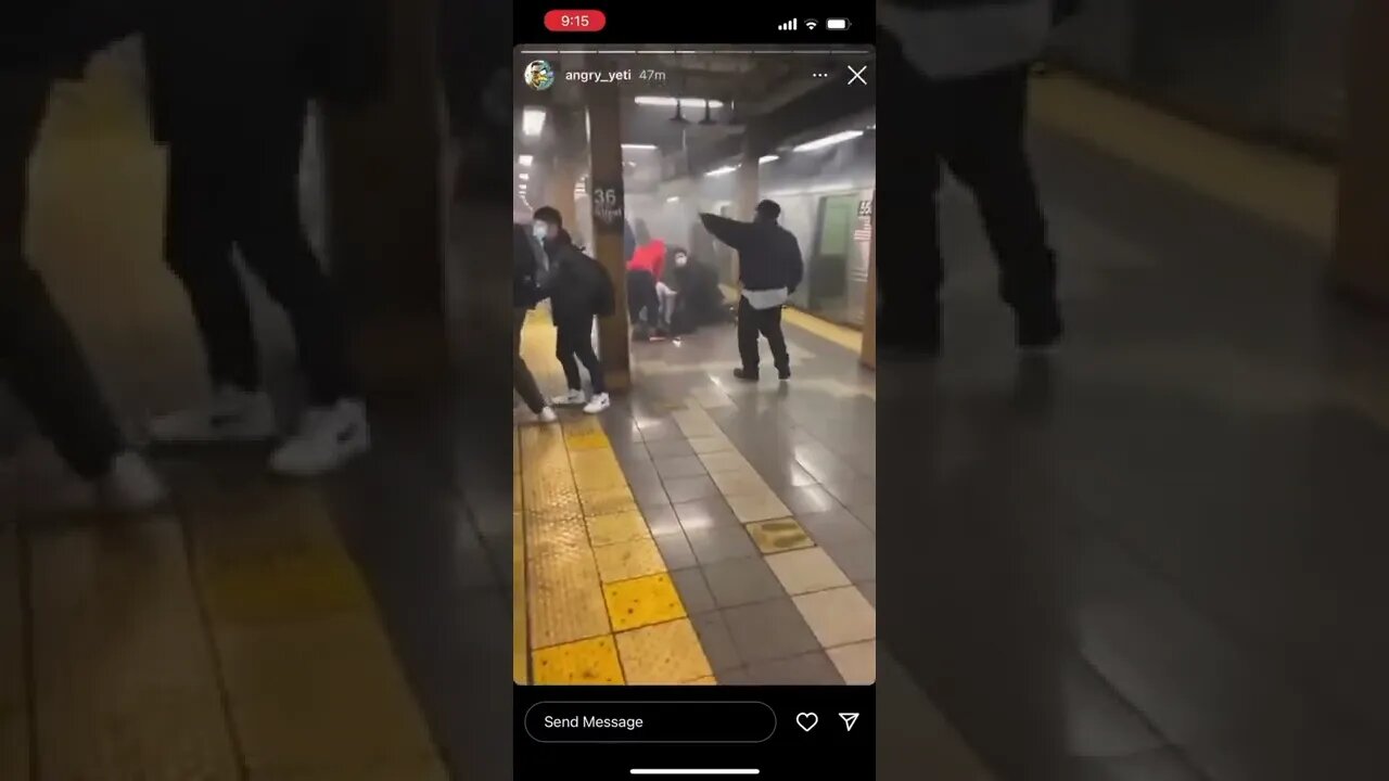 The Aftermath Of The Attack On 36th Street Subway Stop In Sunset Park, Brooklyn, NYC.