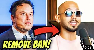 Elon musk unbanned Andrew Tate From twitter