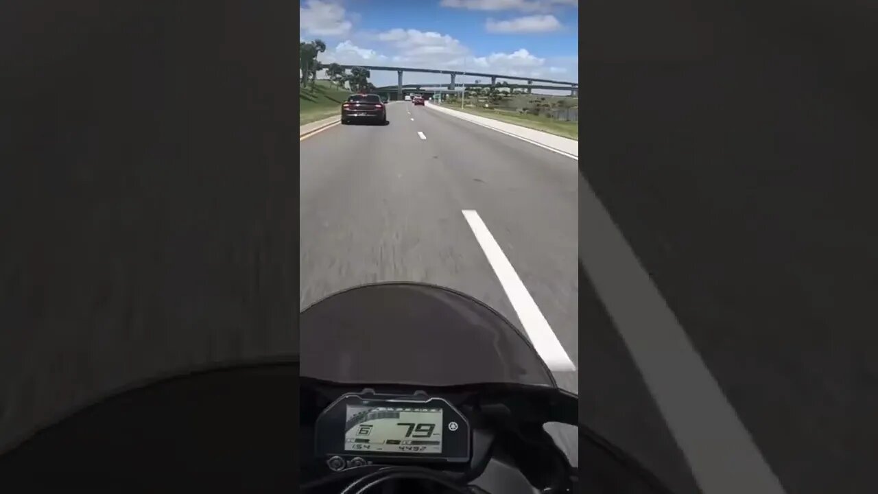 Cop Break Checks Guy on Motorcycle