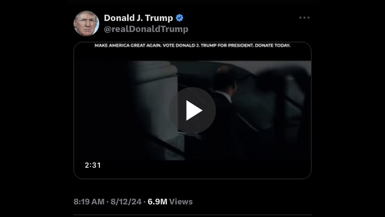 Captioned - Trump finally posted on X today