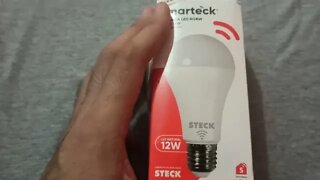 Unboxing - Lâmpada 12W RGBW Wi-fi Smarteck