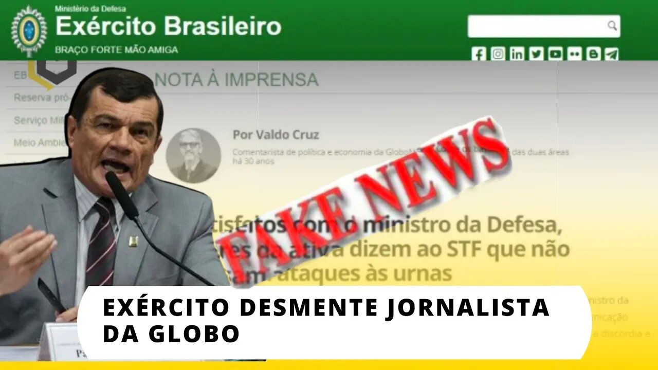 EXÉRCITO DESMENTE JORNALISTA DA GLOBO | LIBERO VOX | LIBERO NEWS