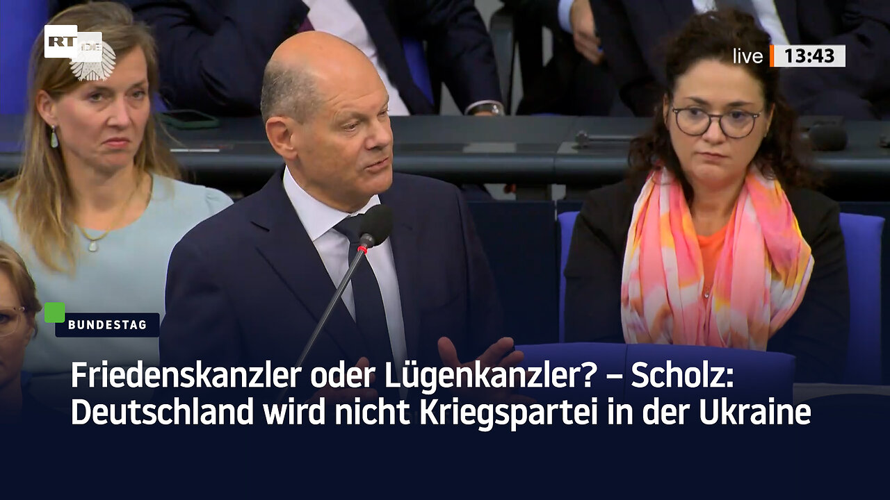 Friedenskanzler oder Lügenkanzler? – Scholz: Deutschland wird nicht Kriegspartei in der Ukraine