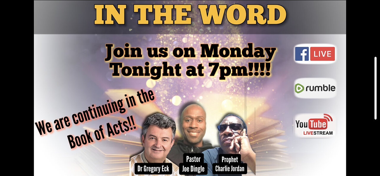 In The Word with Dr. Greg Eck, Pastor Joe Dingle, and Prophet Charlie Jordan