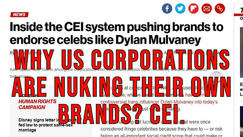 US Corporations Are Going Woke To Make Blackrock & Vanguard Happy Via BS CEI/ESG Scoring.