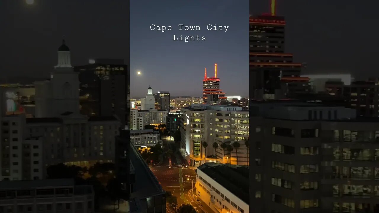 Cape Town city lights at night.