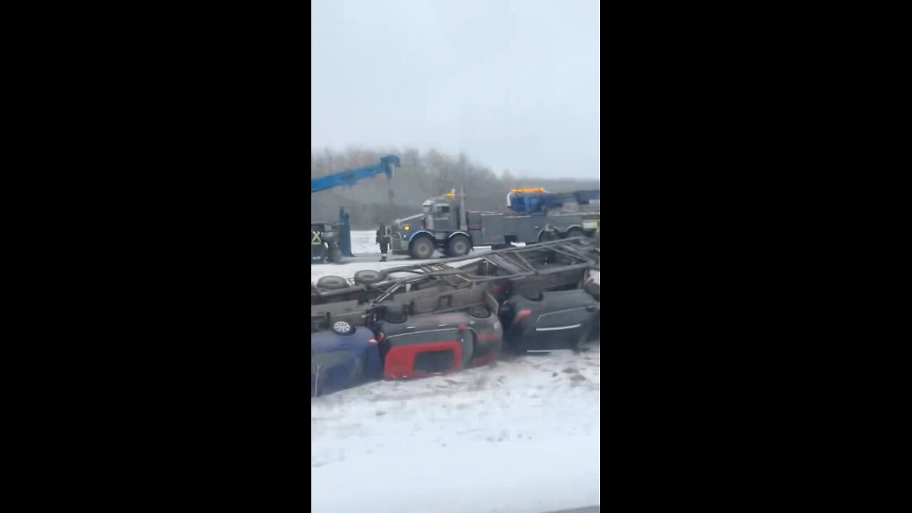 Truck Rollover On Highway 1 Winnipeg