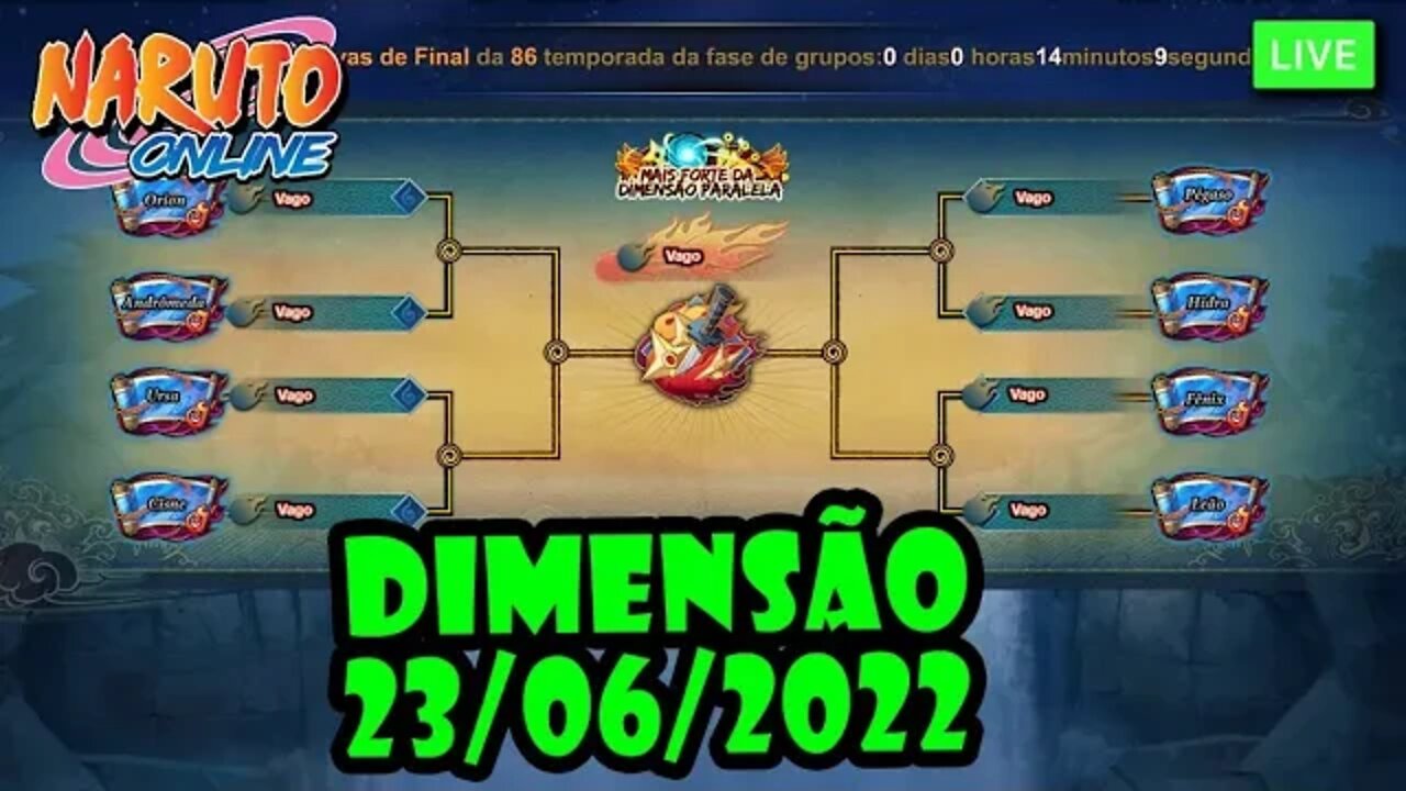 DIMENSÃO PARALELA - INTER SERVER 23/06/2022! #narutoonline #evento #Dimensãoparalela