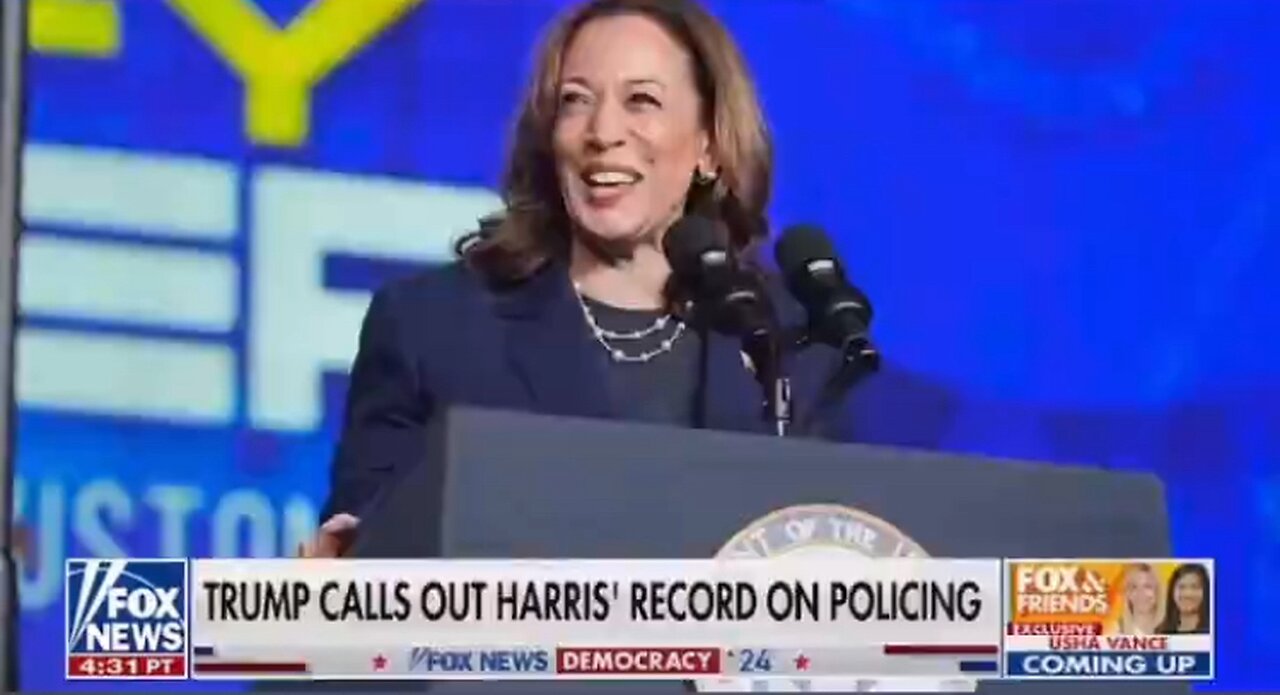 How does VP Harris feel about police officers?