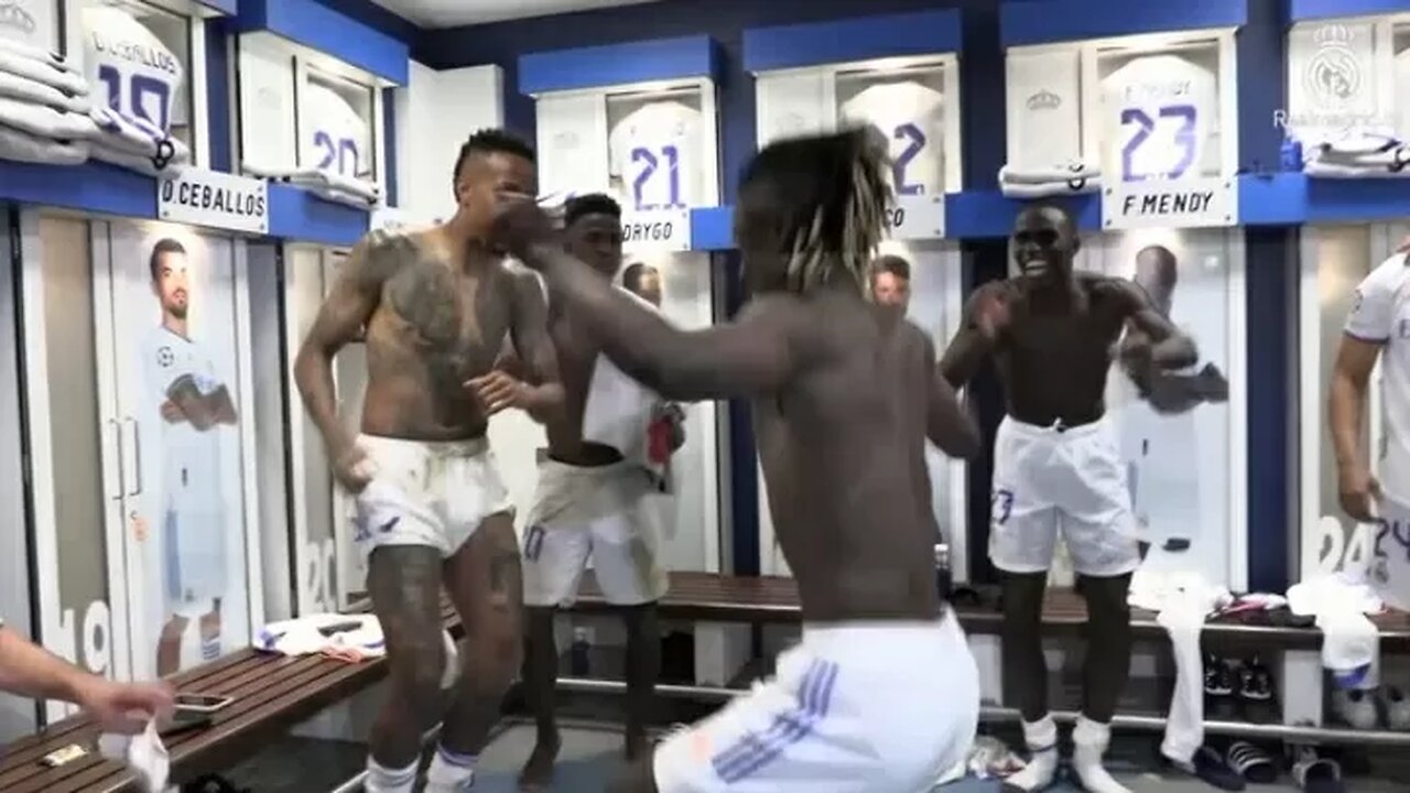 After the match against Barca, Madrid dressing room was full of jubilation