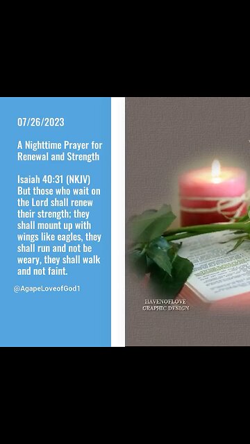 Nighttime prayer for Renewal and Strength