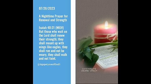 Nighttime prayer for Renewal and Strength