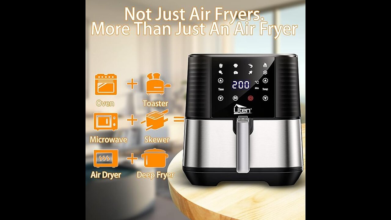 5.5L Air Fryer, Electric Oilless Cooker with LED Digital Touch