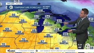 Detroit Weather: Warm front brings rain later today before 80-degree temps the rest of the weekend