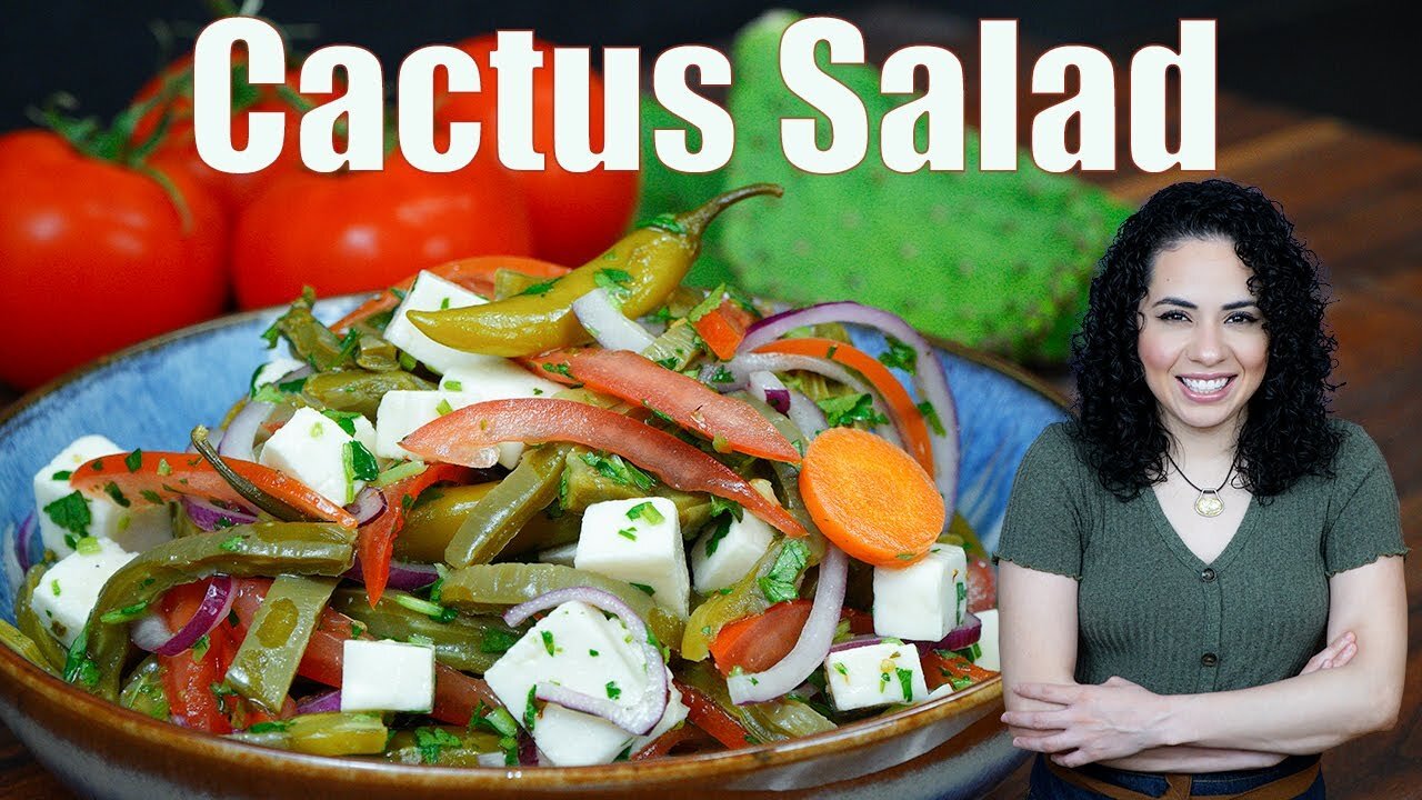 How to Make NOPAL CACTUS Salad | EASY Salad Recipe for Tacos