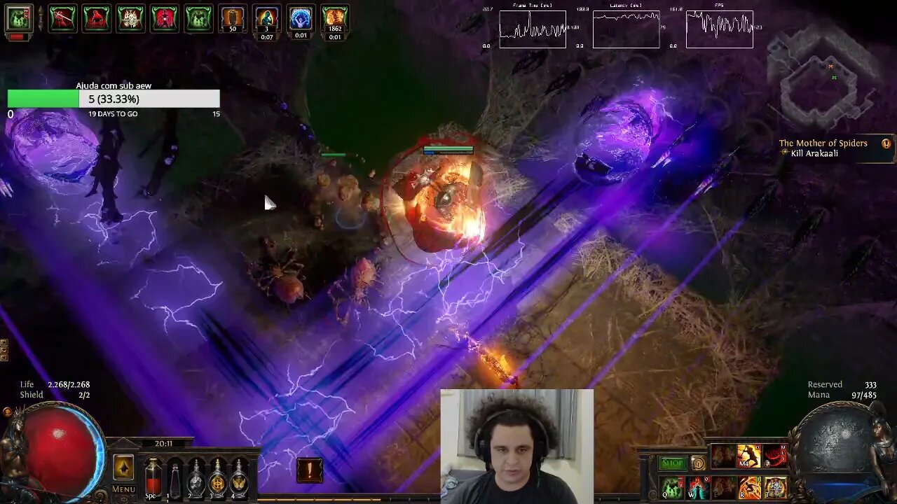 (POE)ARAKAALI subiu na parede e veio o machado e a derrubou [Trecho da live]