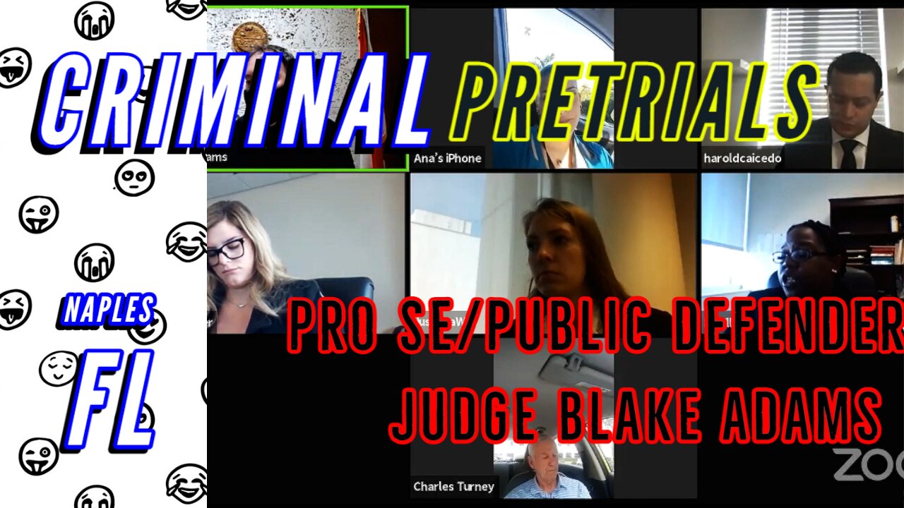 Judge Blake Adams Criminal Pretrial Conference with Public Defender and Pro Se