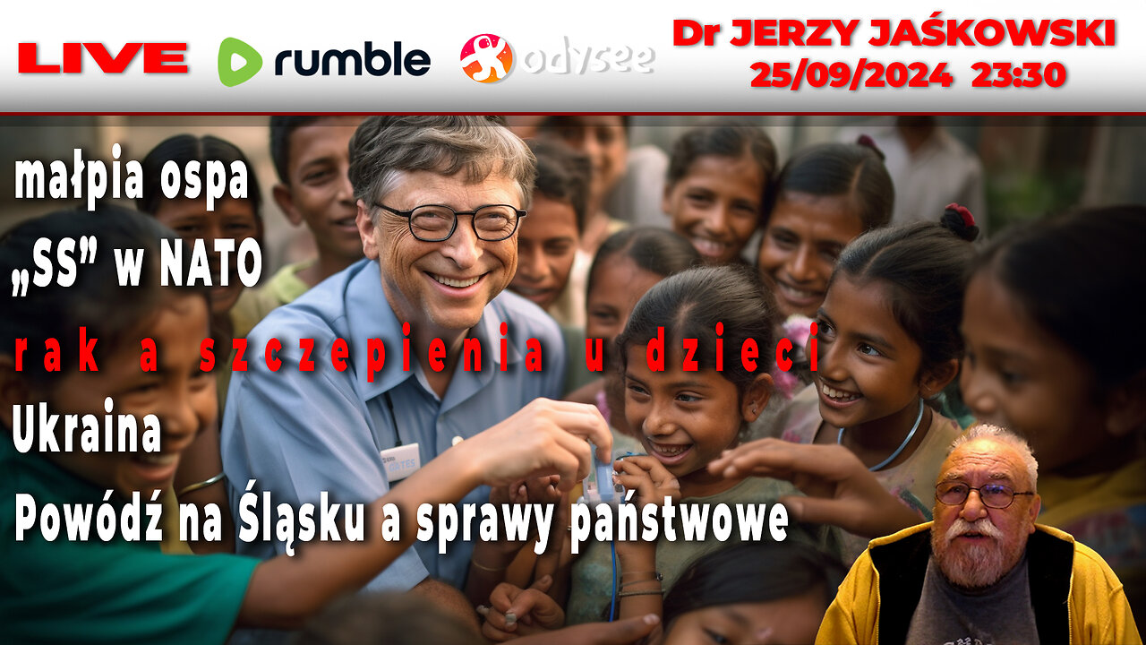 🔴25/09/24 | LIVE 23:30 CEST Dr JERZY JAŚKOWSKI - rak a szczepienia u dzieci