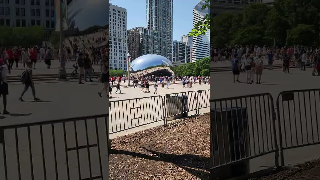 Walking to the Chicago Bean!