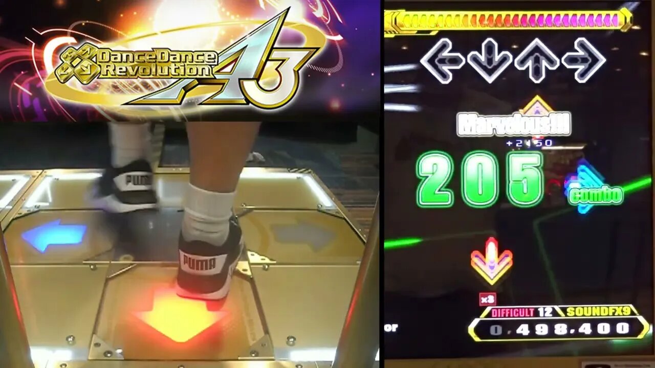 Rave Accelerator - DIFFICULT (12) - AAA#096 (SDG) on Dance Dance Revolution A3 (AC, US)