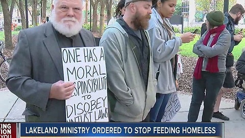 Lakeland group ordered to stop church, food giveaways in park