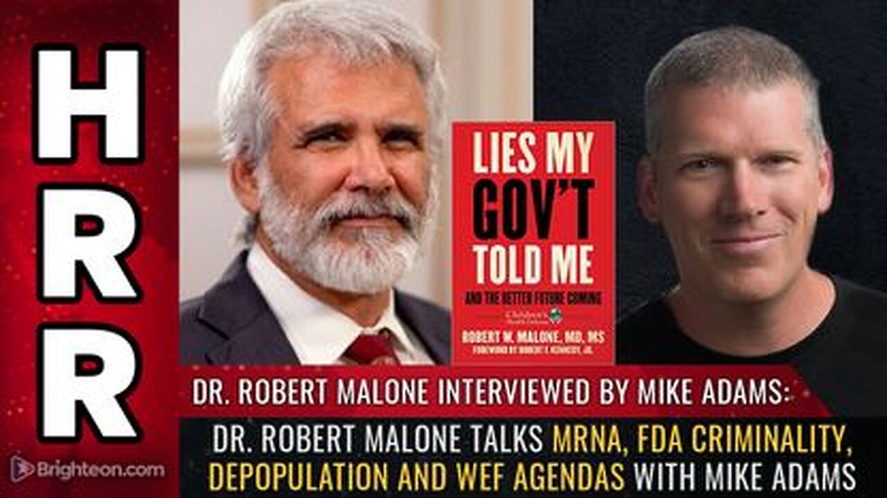 Dr. Robert Malone Interview - mRNA, FDA Criminality, Depopulation and WEF Agendas