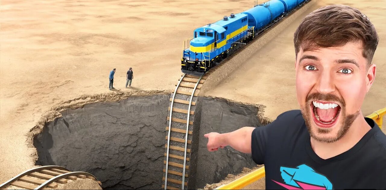 Train Vs Giant Pit