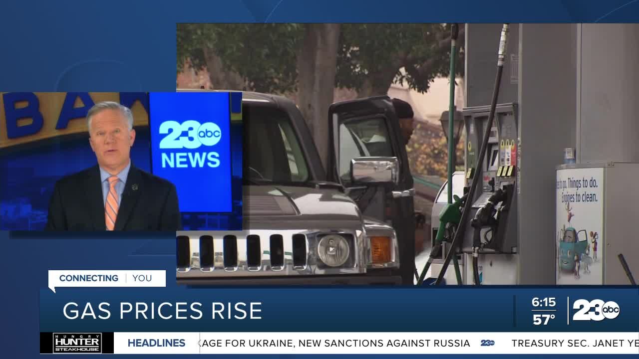 Gas prices on the rise after falling slightly