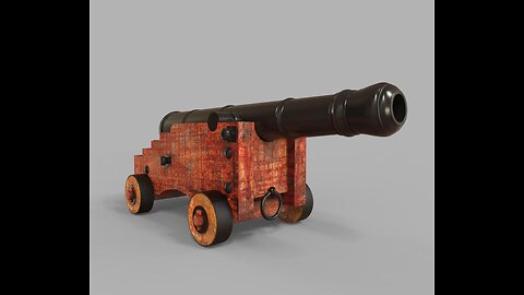 Naval Cannon 3D Model