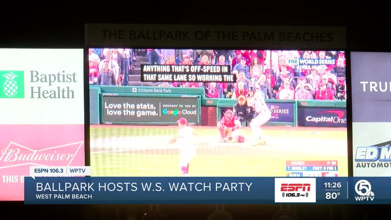 Ballpark of the Palm Beaches hosts watch party