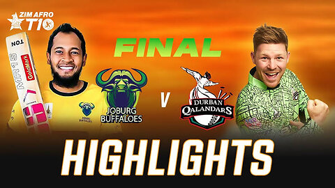 Zim Afro T10 Final Highlights: Joburg Buffaloes vs Durban Qalandars: Thriller Match